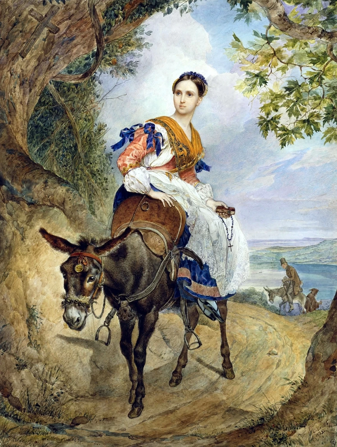 Olga Fersen su un asino - State Russian Museum, San Pietroburgo